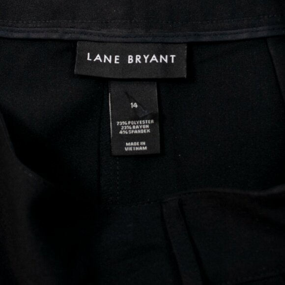 Lane Bryant Perfect Drape Cargo Pants Womens 14 Black Relaxed Ankle Casual 0409X - Picture 6 of 6